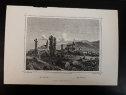 Nyitra - Hunfalvy - Rohbock acélmetszet, reprint Felvidék, Szlovákia