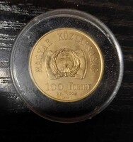 1998 március 15 emlékére vert 100 forintos érme