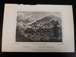 Körmöcbánya - Hunfalvy - Rohbock acélmetszet, reprint Felvidék, Szlovákia