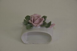Rózsás porcelán szalvétagyűrű A247