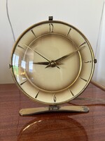 Art deco nagyméretű FUTE sárgaréz domború üveges óra