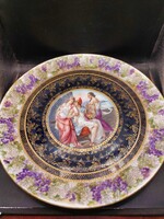 Moritz Zdekauer, Alt Wien jelzéssel, porcelán tányér,az 1930 környéke.38cm.3458b