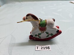 T2198 Orosz porcelán hintaló karácsonyi dísz