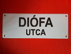 Régi zománcozott tábla / zománctábla / utcanév-tábla