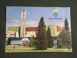 Képeslap,Paks,Atomerőmű látkép,részlet, 1990-