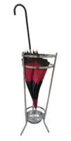 Art Deco minimalist metal chrome umbrella stand. Negotiable.