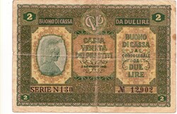Olaszország 2 líra 1918 FA