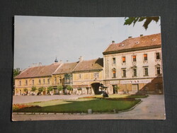 Képeslap,Pápa,Szabadság tér,üzletek látkép,részlet, 1967-