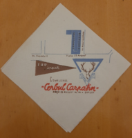 Retro régí Complexul Cerbul Carpatin Brassó (Étterem Románia) felirat szalvéta