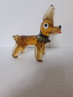 Art Deco murano kutya üveg szobor ritka