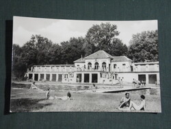 Képeslap,Pápa,strand,medence,fürdőház látkép,részlet, 1960-