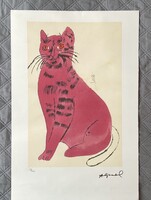 Andy Warhol "Sam" cica/macska lithographia