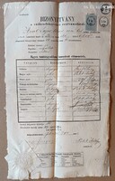 Székesfehérvár Reáltanodai bizonyítvány 1860.
