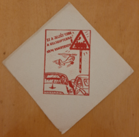 Retro közlekedésbiztonság mintás szalvéta