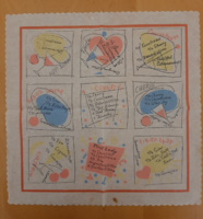 Retro régi koktélreceptek felirat szalvéta