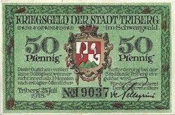50 pfennig 1918.07.25. Triberg Németország hajtatlan UNC