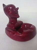Eozin porcelán ördög fej kînaló jelzett Zsolnay? Drasche?