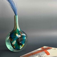 Michael Harris üveg váza - Mdina studio art váza "cut ice Lollipop -