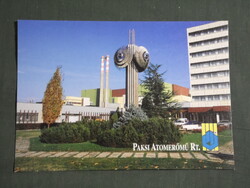 Képeslap,Paks,Atomerőmű látkép,részlet, 1990-
