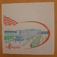 Retro régi Mangalia (Romániai város) felirat szalvéta