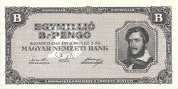 1000000 egymillió b.-pengő 1946 UNC