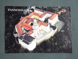 Képeslap,Pannonhalma,Bencés Főapátság templom látkép,részlet,1990-