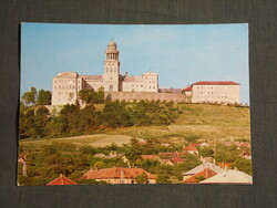 Képeslap,Pannonhalma,Bencés Főapátság templom látkép,részlet,1971-