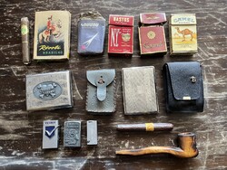 Dohányipari csomag - öngyújtó, cigarettatárca, szivar, cigarettásdoboz