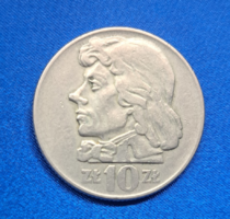 10 ZLOTY 1960. lengyel Tadeusz Kosciuszko  (forradalmi hős) (1651)