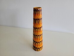 Régi retro zománcozott fém váza Lampart zománcos váza