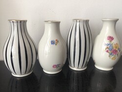 Hollóházi porcelán vázák 4db.