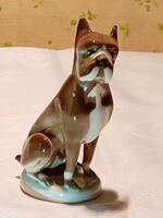 ZSOLNAY PORCELÁN BOXER FIGURA