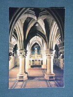Képeslap,Pannonhalma,Bencés Főapátság templom,altemplom kripta látkép,részlet,1980-