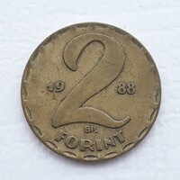 2 Forint 1988 érme, fémpénz - Magyarország 2 Forint 1988 pénzérme
