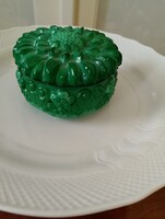Malachit cseh bonbonier, ékszertartó doboz