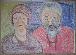 Diószegi Balázs (1914-1999): Páros portré, 1981