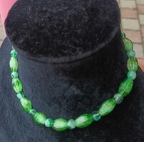 Zöld üveg ? gyöngysor nyakék - nyaklánc