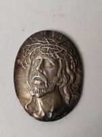 BERÁN LAJOS /1883-1943/- SANTO CRISTO DE LIMPIAS - EZÜSTÖZÖTT BRONZ RELIEF