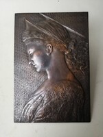 SZENT CECÍLIA - DONATELLO UTÁN - FRANCIA BRONZ RELIEF