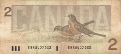 2 dollár 1986 Thiessen-Crow Kanada Erzsébet királyné 1.