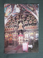 Képeslap,Ráckeve,Szerb templom,Ikonosztáz látkép,részlet,1987-