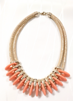 ARANY/KORALL SZÍNŰ DIZÁJNER  NYAKLÁNC