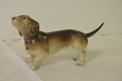 Royal Dux porcelán tacskó kutya figura A240