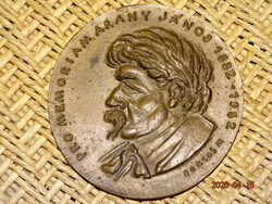 BORSOS MIKLÓS ( 1906 - 1990 ) : ARANY JÁNOS / NAGYKŐRÖS BRONZ PLAKETT 11.5 CM RITKA !!!