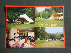 Képeslap,mozaik,Parád,Parádfürdő,Túra kemping,étterem látkép,részlet,2000-