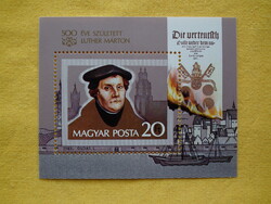 1983. 500 éve született Luther Márton - blokk **