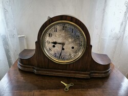 Antik Szecessziós hàrom felhúzós negyed ütős Kandalló óra asztali óra Junghans  zenélő óra. Youtube!
