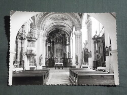 Postcard, Segesd, Roman Catholic Church, altar view, detail, 1961-