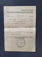 D206077  Cseléd bejelentőlap Horváth Ferencné - Zombori Julianna Nyírgyula  1944