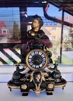 Antik felesütős francia Empire  kandalló óra